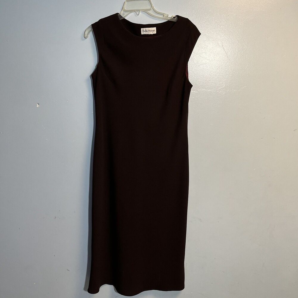 Rena Rowen Dress Women’s‎ 14 Maxi Sleeveless Classic Burgundy Business Formal